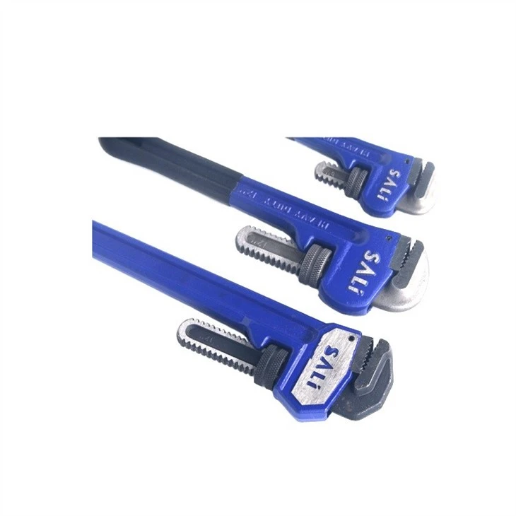 SALI Heavy Duty Straight Pipe Wrench With Sticky Plastic Handle